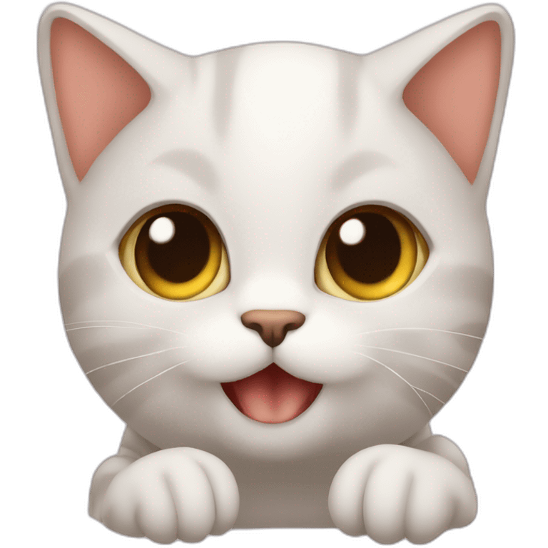 Bébe chat sur maman chat emoji