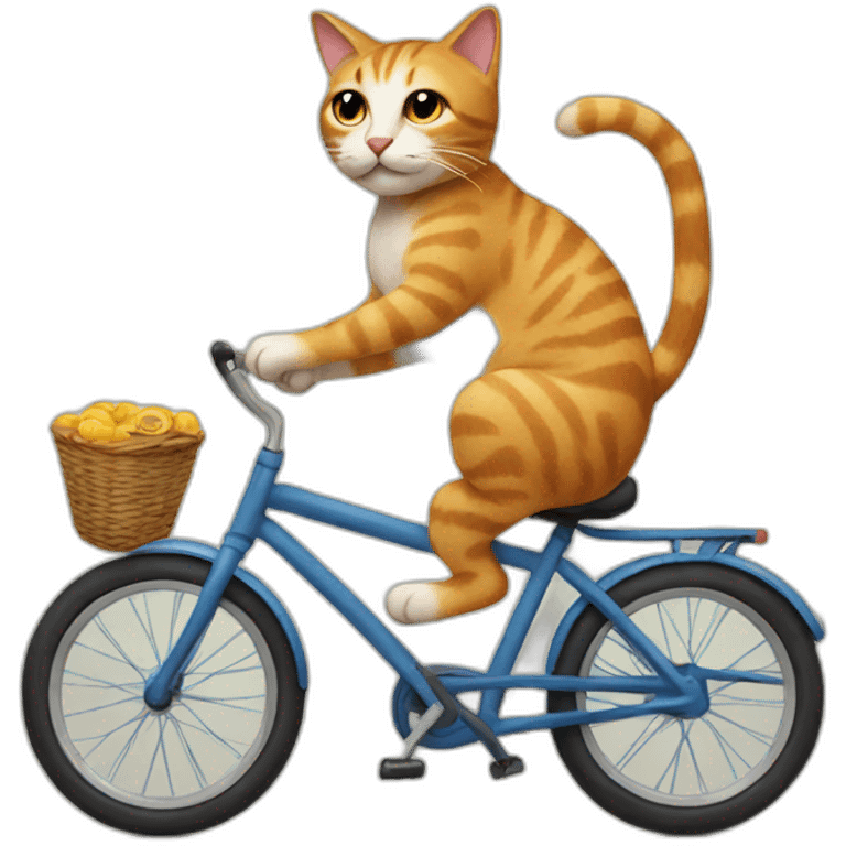 cat riding a bike emoji