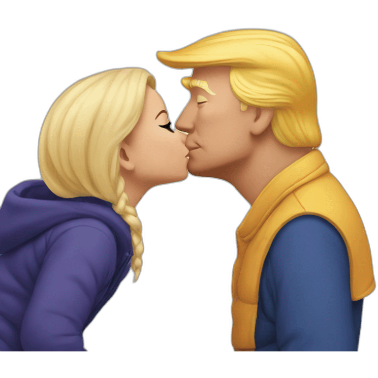 trump kissing his daughter, positivity, inclusiveness emoji