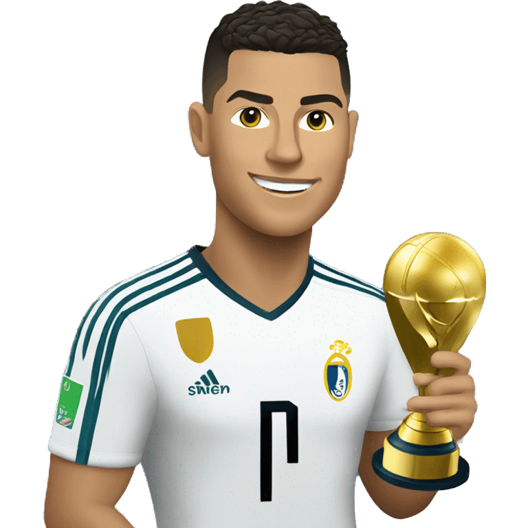 ronaldo with EURO trophy emoji