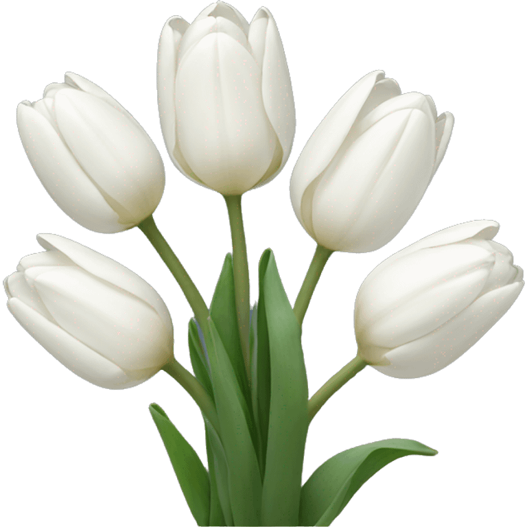 White tulips emoji