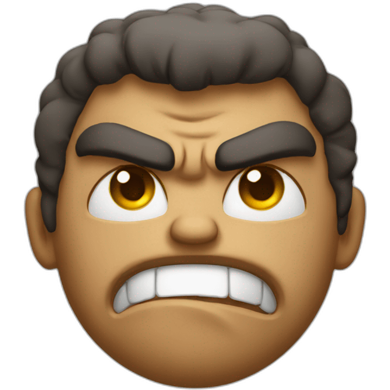 Angry face emoji