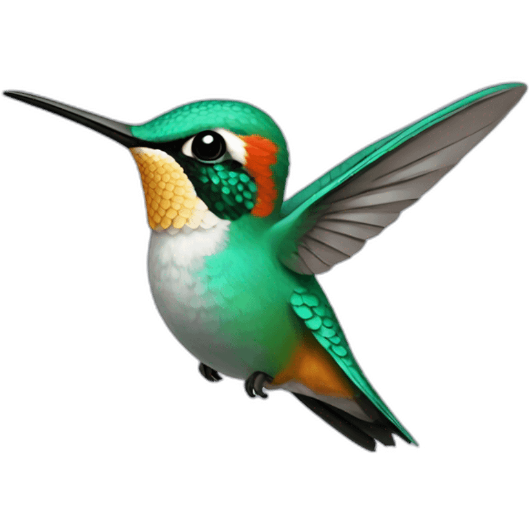 Hummingbird with eyelashes emoji