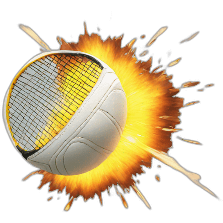 Tenis ball with explosion emoji