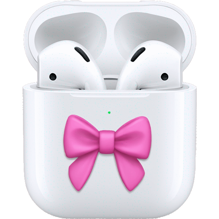 AirPods Pro Max with pink bows emoji