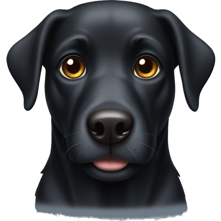 Black dog  emoji