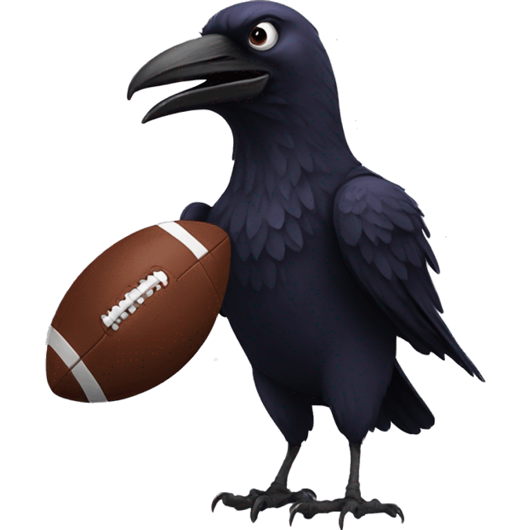 Raven throwing a football emoji