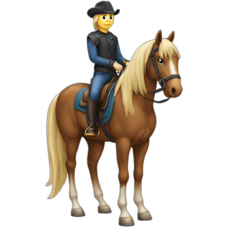 Cheval sur poney emoji