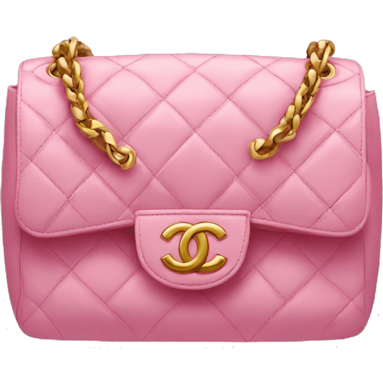 pink chanel bag  emoji