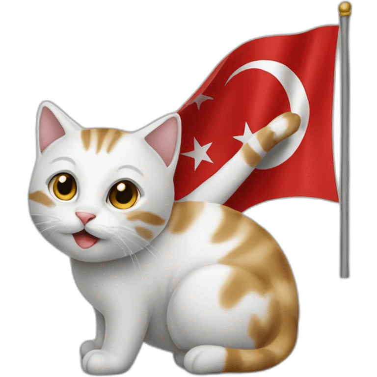 Cat Turkish flag emoji