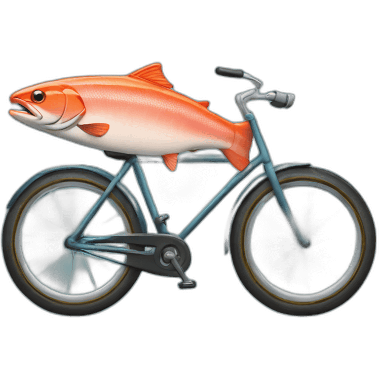 salmon on a bike emoji