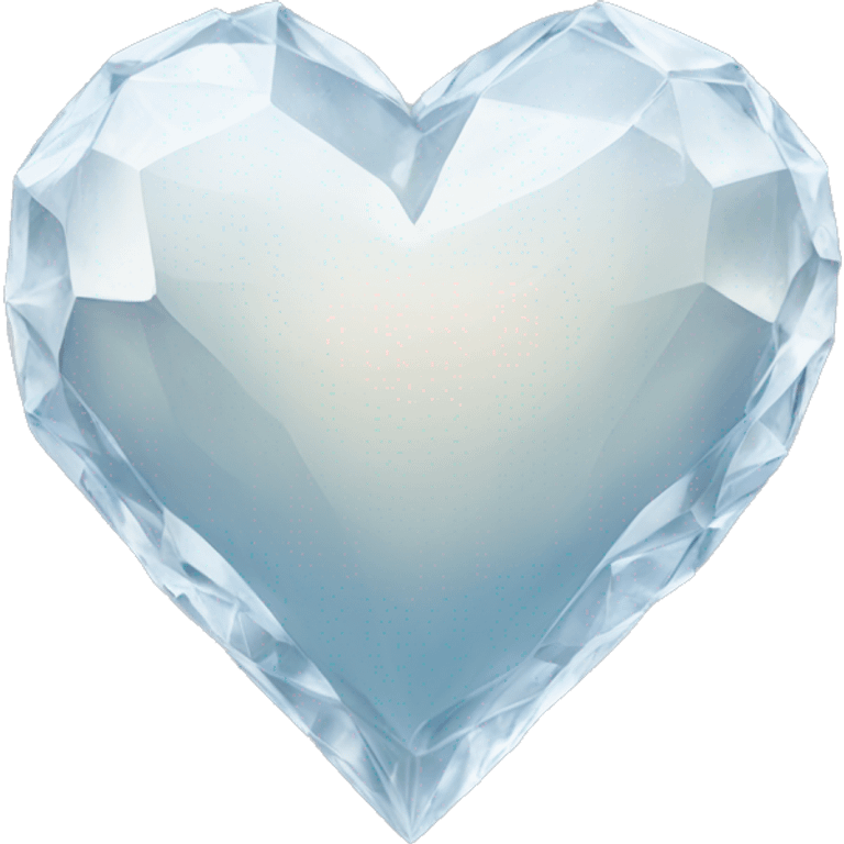 White crystal heart emoji