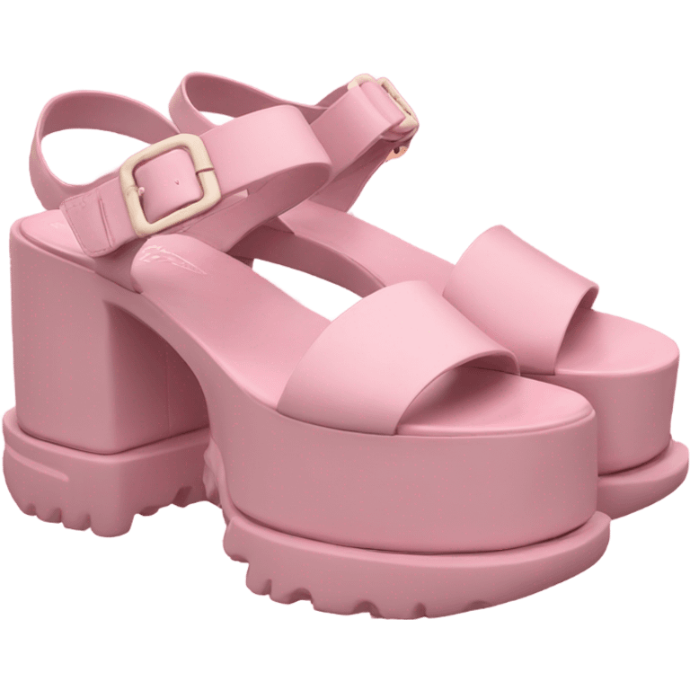 Platform Prada sandals pink emoji