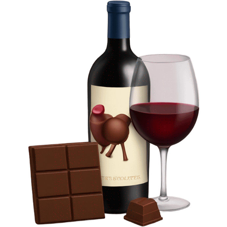 red wine and chocolates emoji