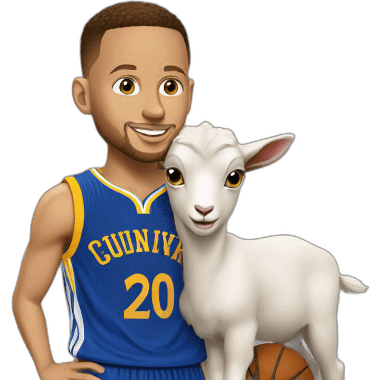 stephen curry with a goat emoji