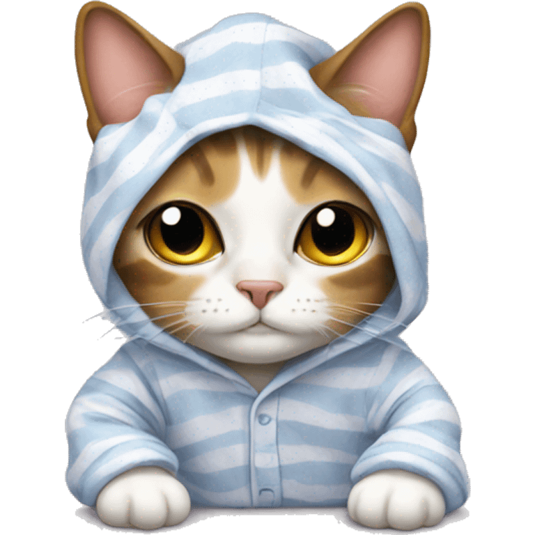 cat wearing pyjama emoji