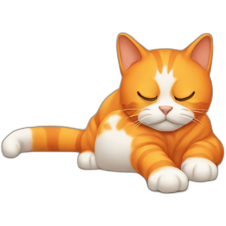 Orange cat puking emoji