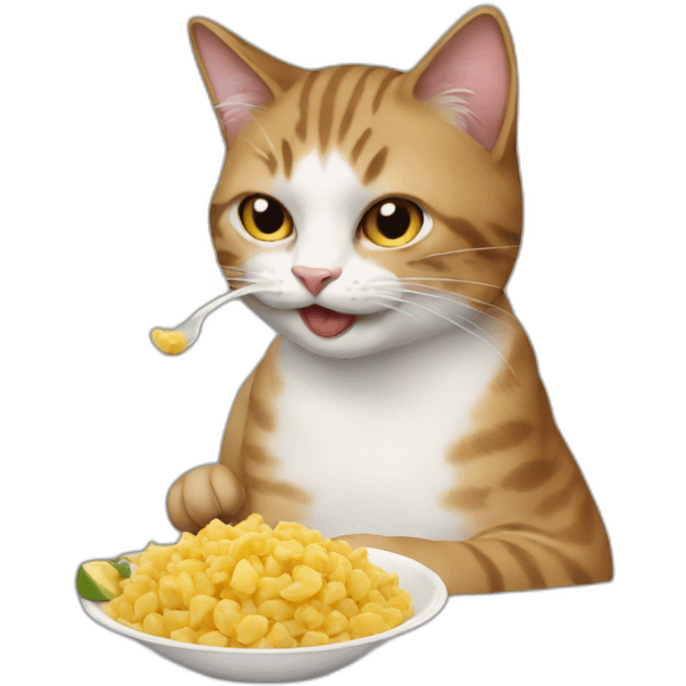 cat eating emoji