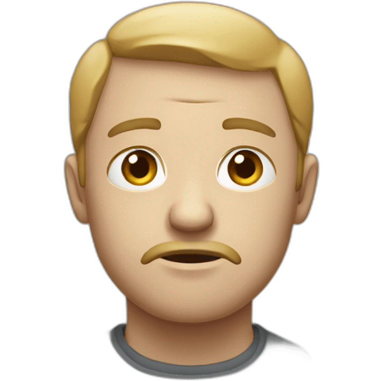 a very sad white man seen from the front emoji