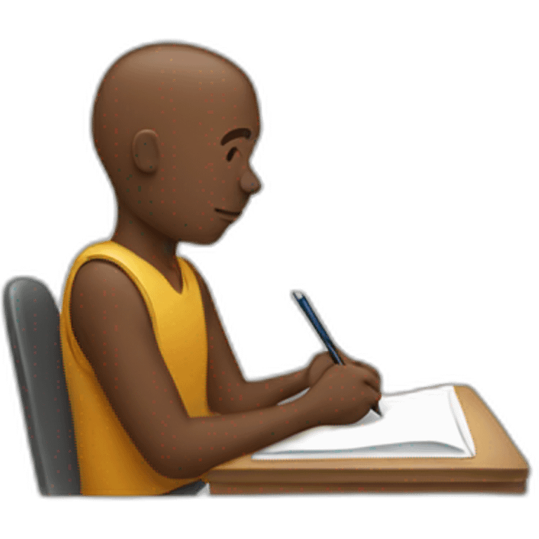 man writing a note emoji