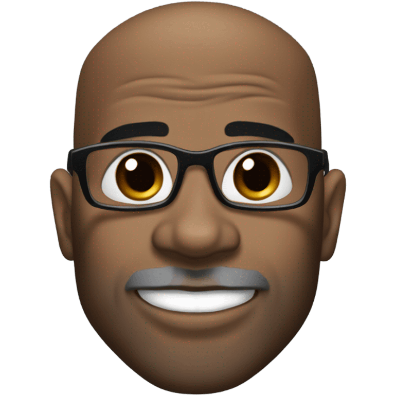 deon sanders with small round face and suit and glasses and buzz cut and small black eyes and small gray beard and small black eyes and wrinkled forehead emoji