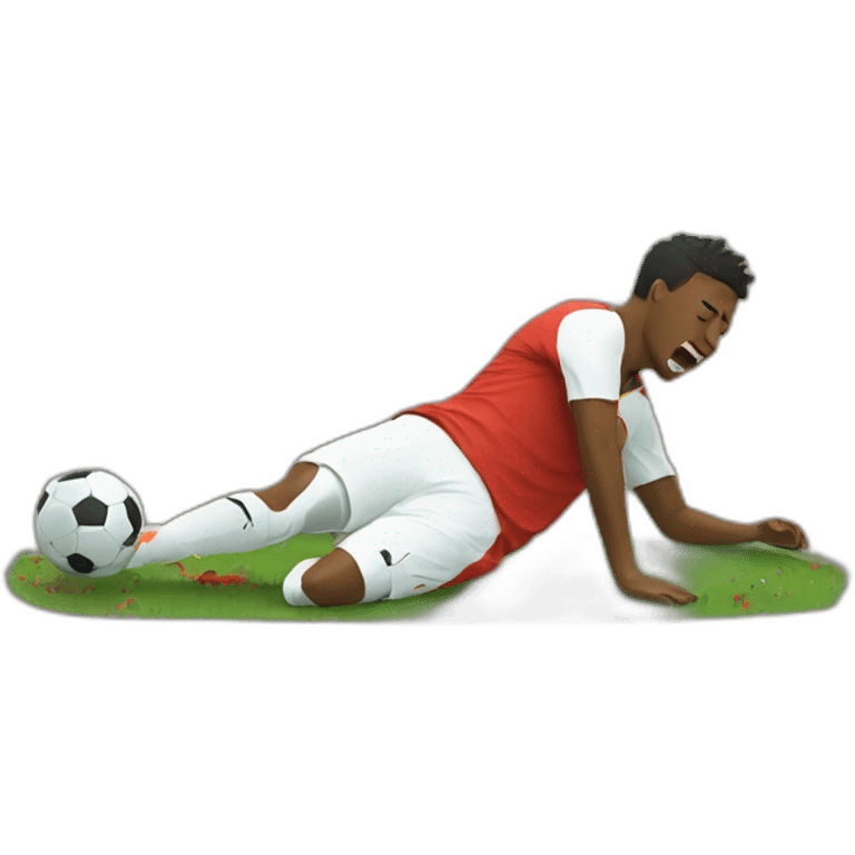 Soccer Player In Pain on Ground emoji