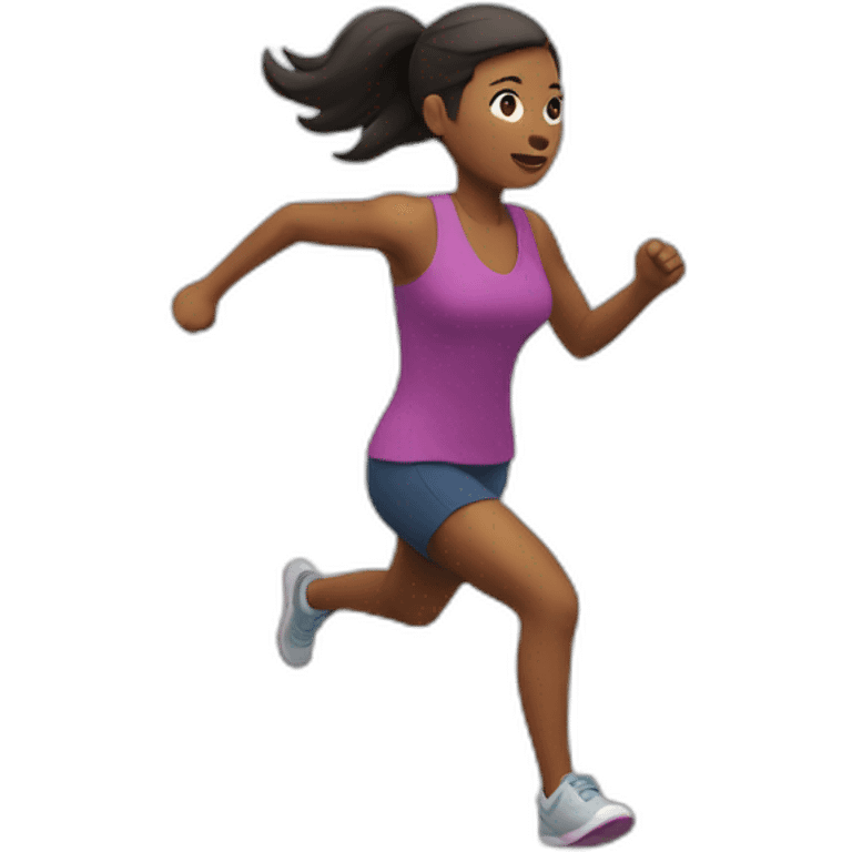 woman running seen from above emoji