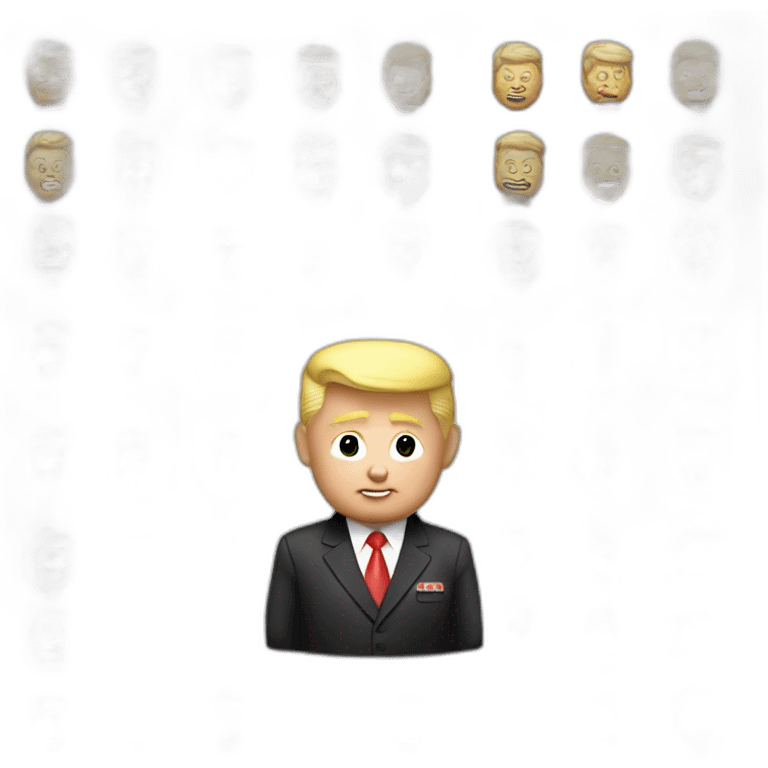 Trump avec embrassant Kim jong-un emoji