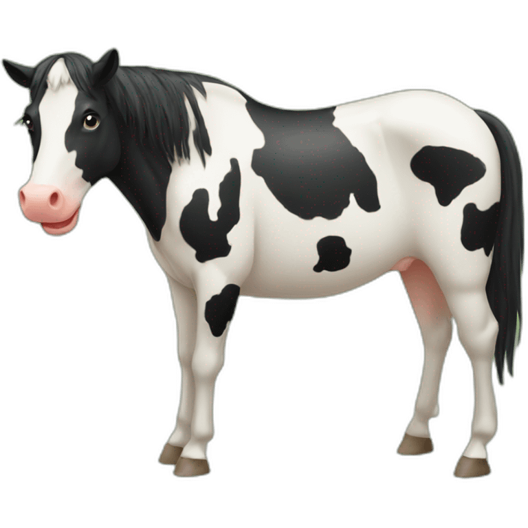 horse, cow,  emoji