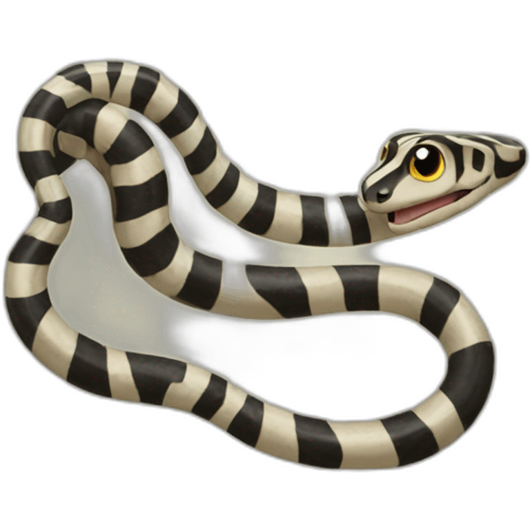 snake that looks like zebra emoji