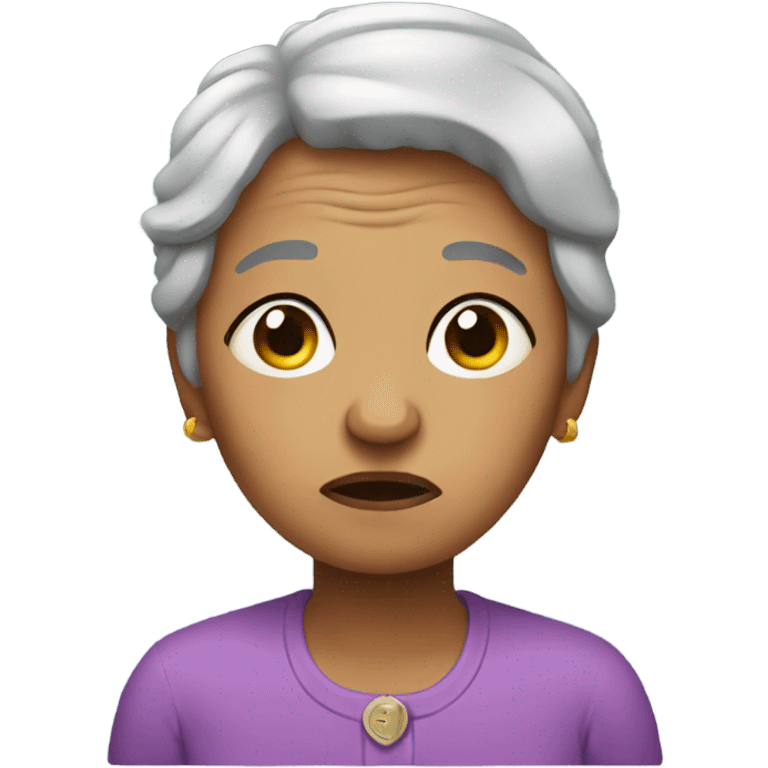 Sad grandmother emoji