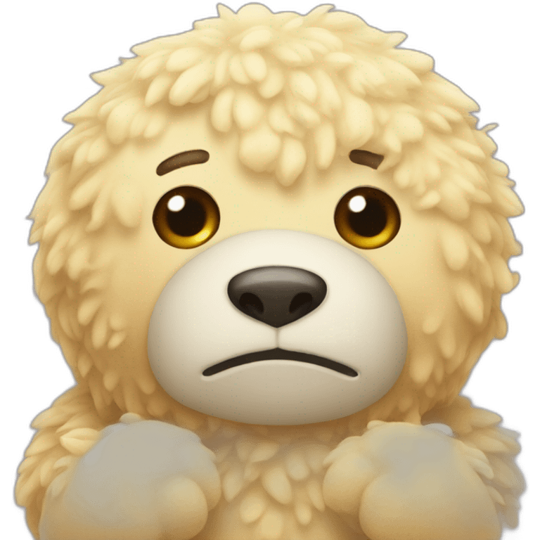 embarrassed cuddly toy emoji