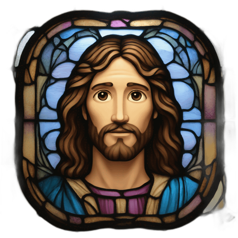 Stained glass Jesus Christ emoji