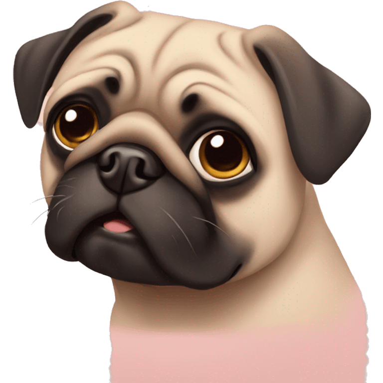 pug in love emoji