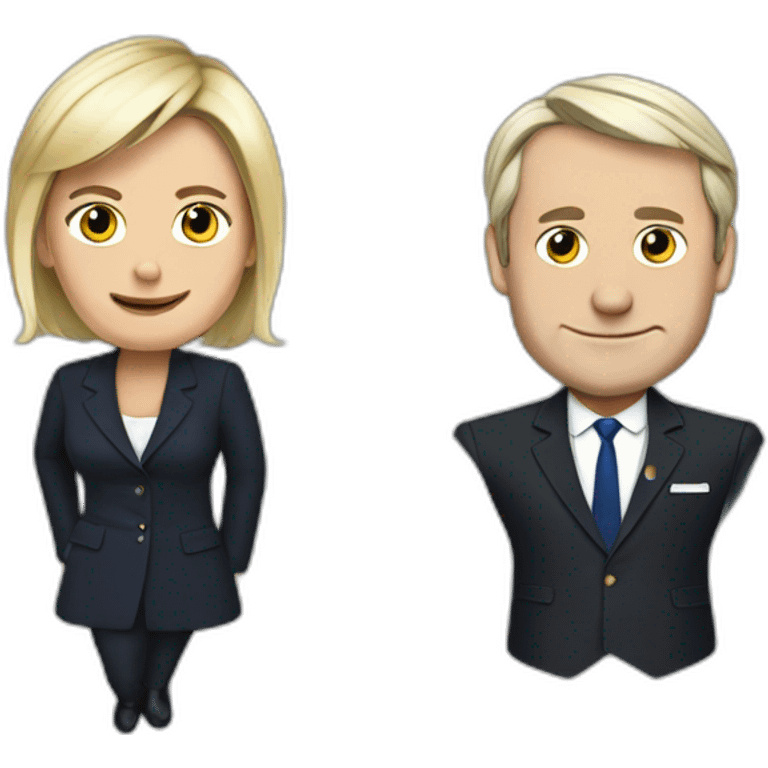 Mix between Macron and Marine Le Pen emoji