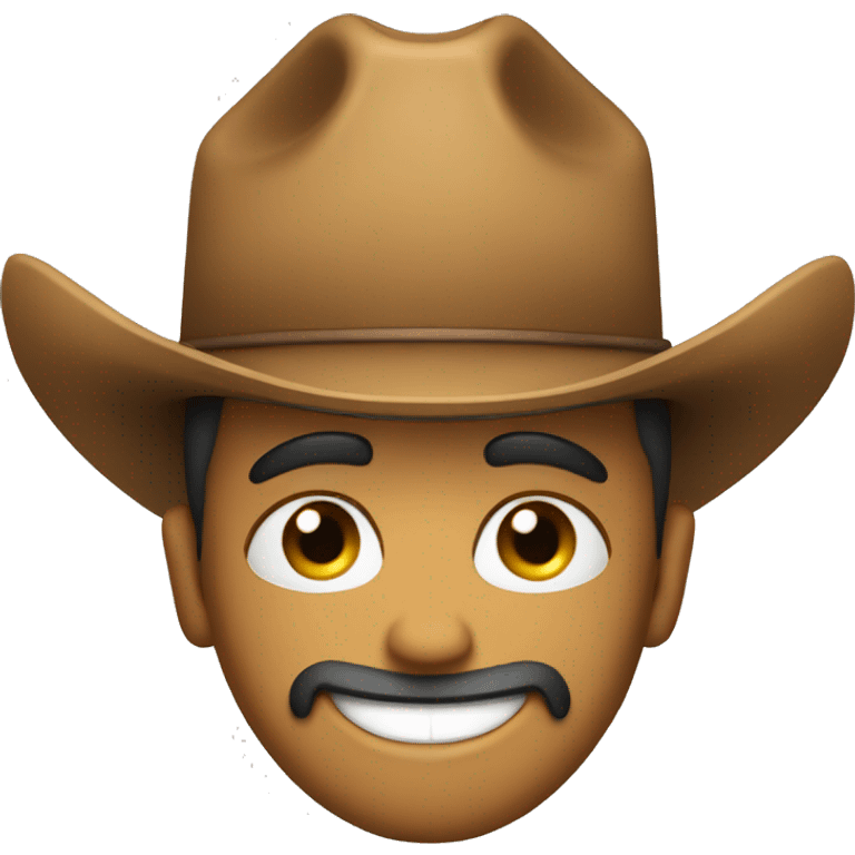 A cowboy hat face on emoji