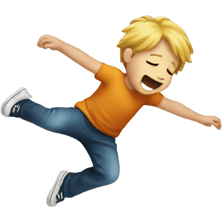 A child falling over emoji