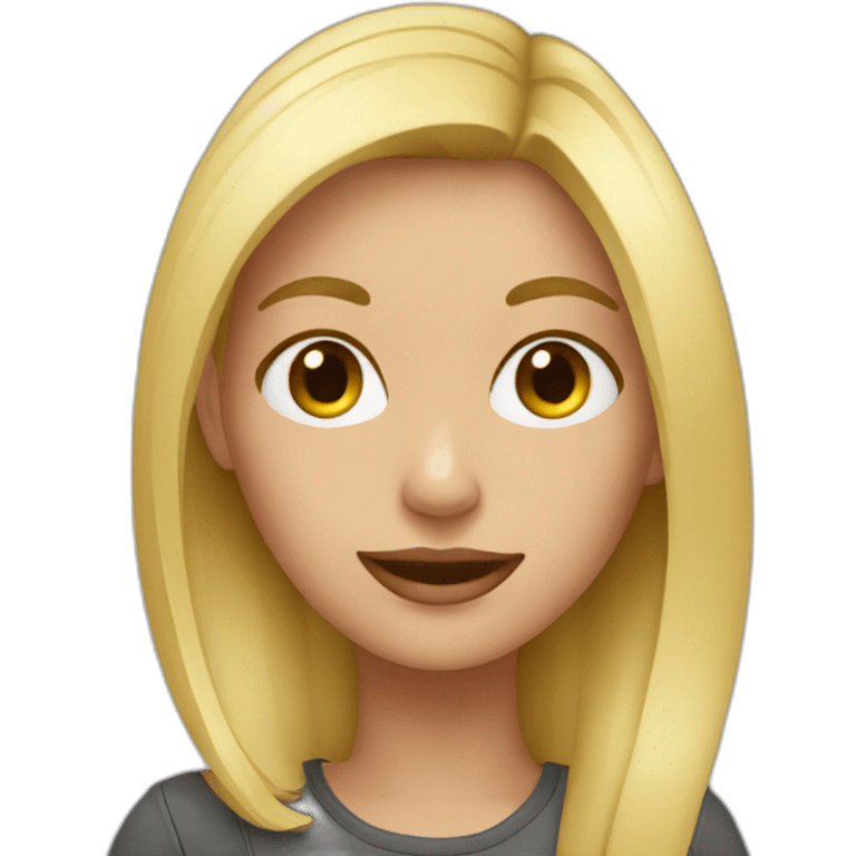 blond girl blogger emoji