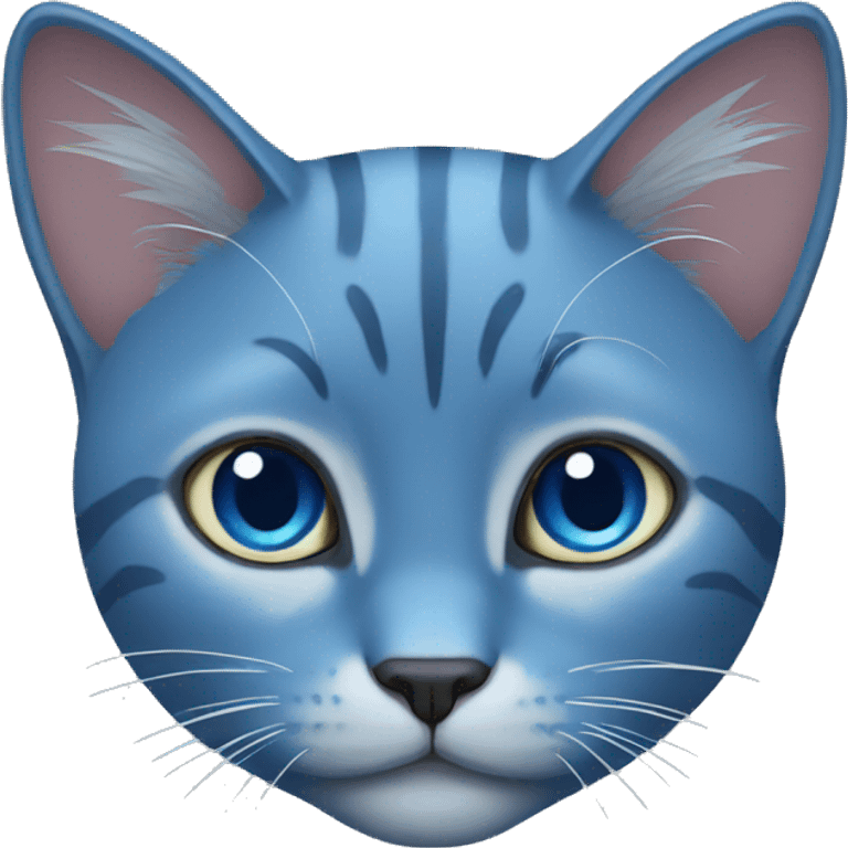 Blue cat emoji