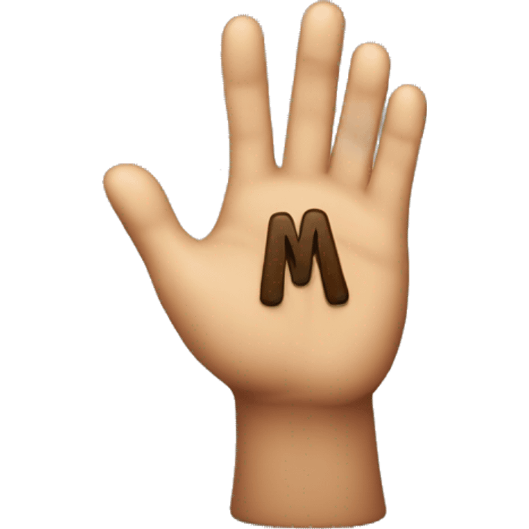 create an emoji with a hand making the letter M emoji