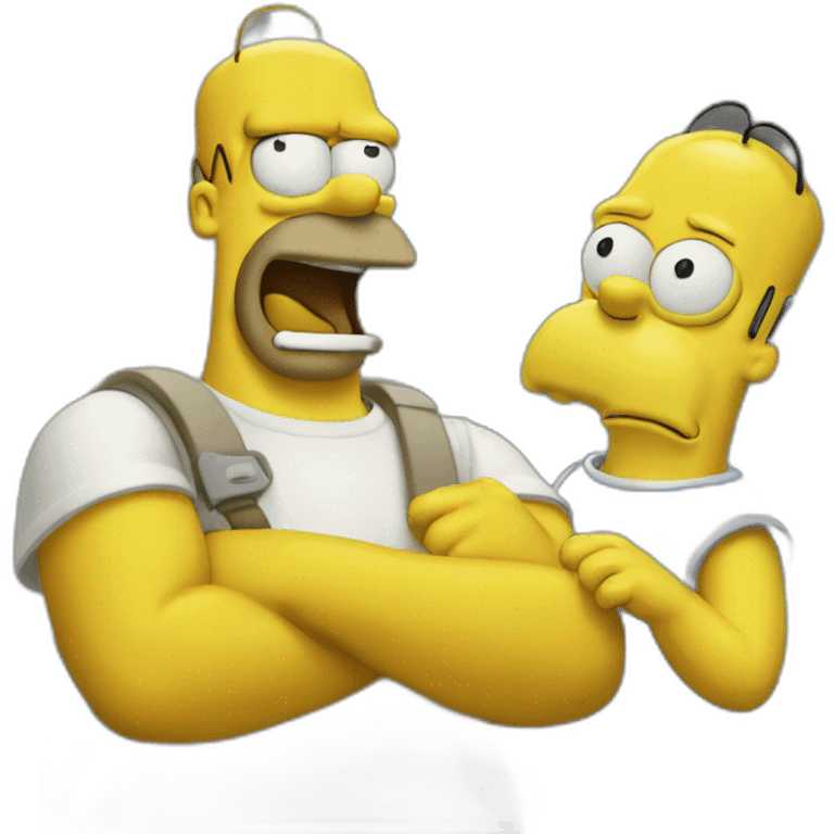 homer with frenchies emoji