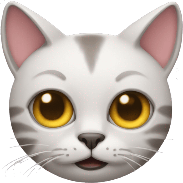 Cat emoji rolling its eyes with its ears pinned back emoji