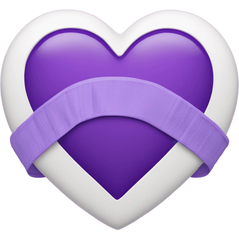 Purple Heart with bandage over it emoji