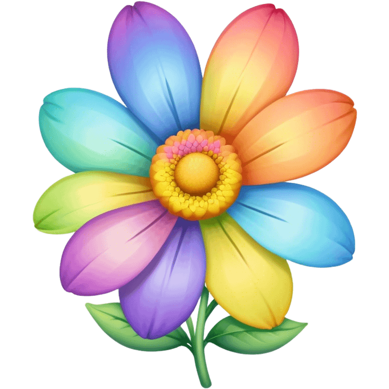 pastel rainbow flower emoji