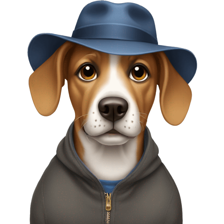 Dog wearing a hat emoji