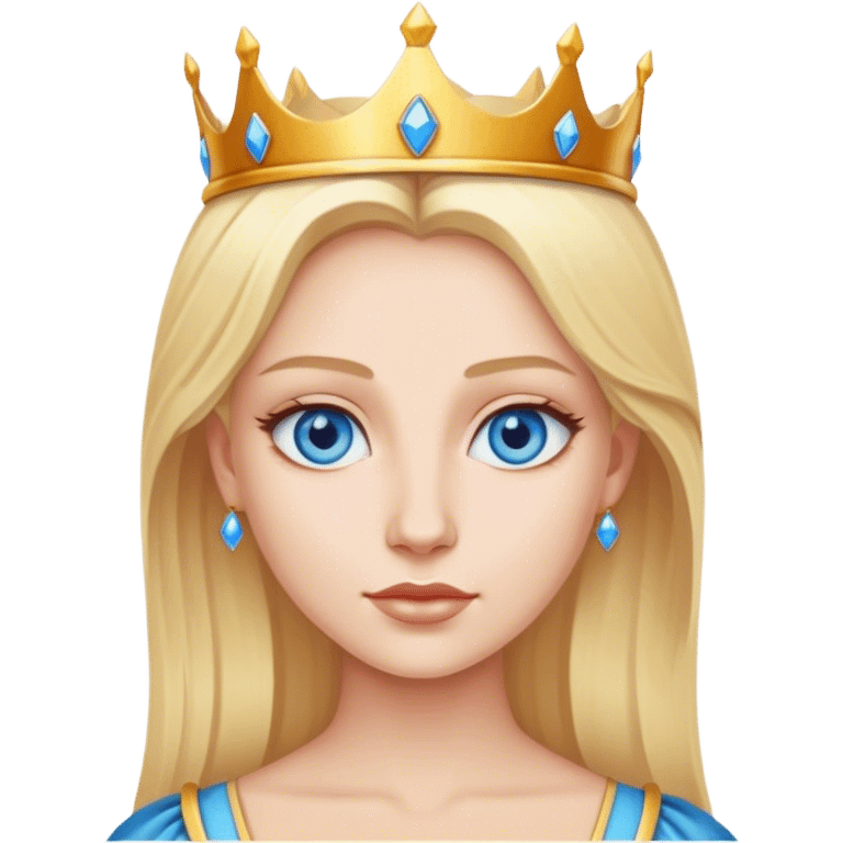 blonde queen blue eyes emoji