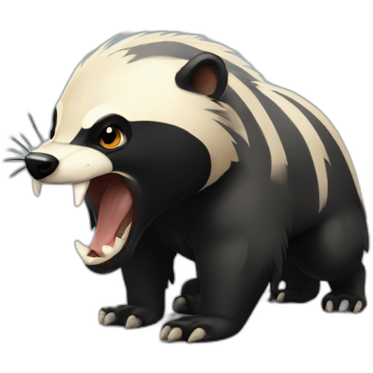 Angry honey badger emoji