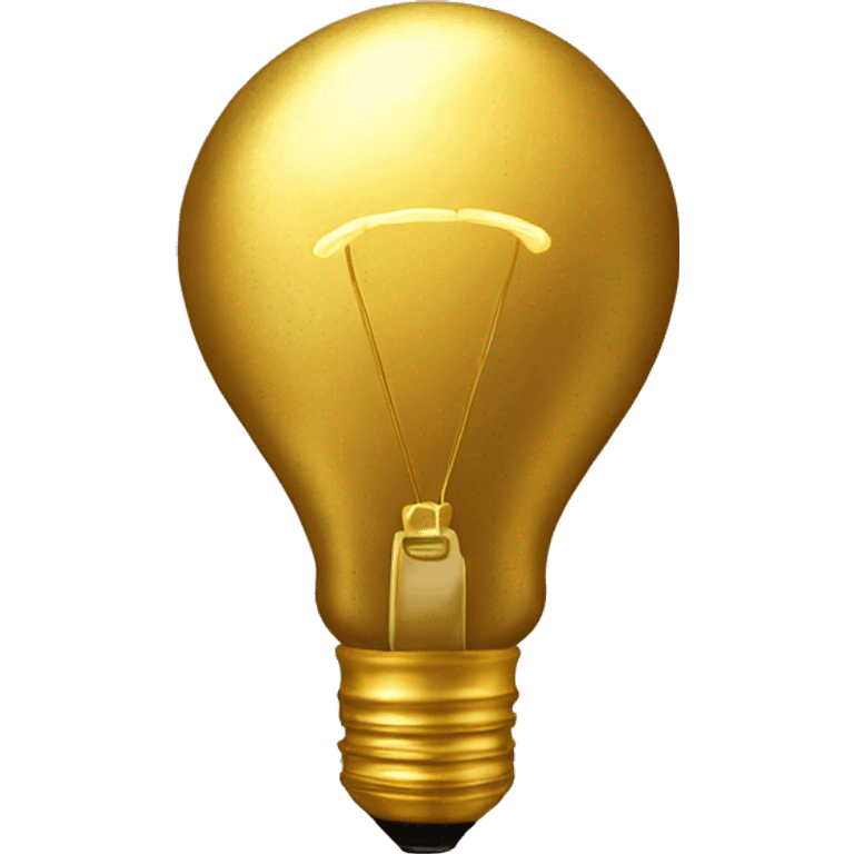 Lightbulb made of gold emoji