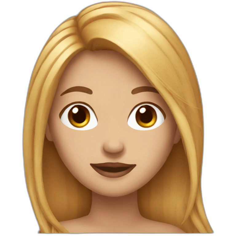 women with cherry long hair emoji