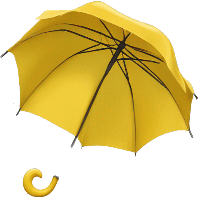 guarda chuva amarelo fechado emoji